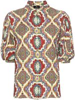 ETRO graphic-print cady blouse - Rouge