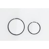 Geberit Sigma21 bedieningplaat, 2-toets spoeling frontbediening voor toilet 24.6x16.4cm wit / glans verchroomd 115884SI1