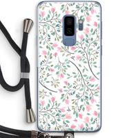 Sierlijke bloemen: Samsung Galaxy S9 Plus Transparant Hoesje met koord