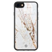 iPhone 8/7 glazen hardcase - Marmer goud iPhone 8/7 glazen hardcase - Marmer goud