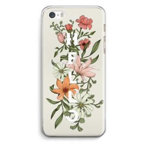 Hello bloemen: iPhone 5 / 5S / SE Transparant Hoesje