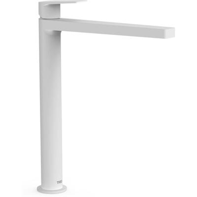 Wastafelkraan Tres Project | Opbouw | Mengkraan | Hoog model | 1-hendel | Rond | Wit mat