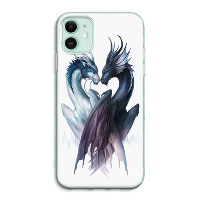 Yin Yang Dragons: iPhone 11 Transparant Hoesje