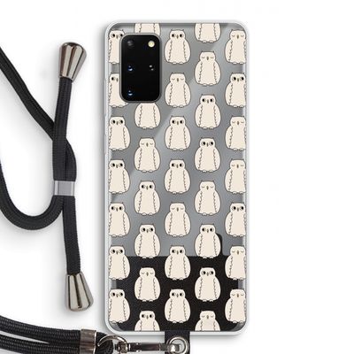Uilen: Samsung Galaxy S20 Plus Transparant Hoesje met koord