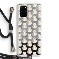 Uilen: Samsung Galaxy S20 Plus Transparant Hoesje met koord