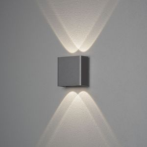 Konstsmide Chieri 2x2 7891-370 Buitenlamp (wand), Wandlamp Energielabel: F (A - G) LED 4 W Antraciet (mat)