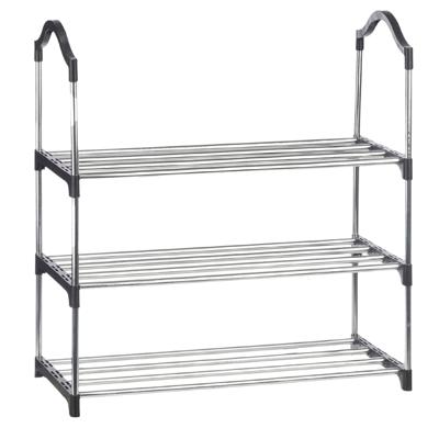 Schoenenrek - zwart - 3 niveaus - 39 x 15 x 60 cm - opbergrek