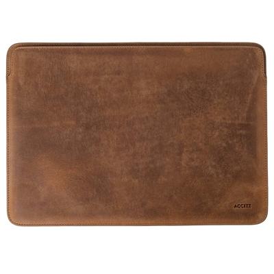 AccezzLeather hoes voor MacBook 16 inch Laptop sleeve Bruin