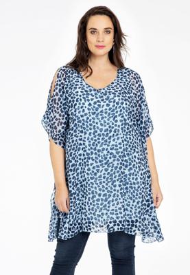 Yoek Tuniek vierkant PLUMETI | Blauw | Maat 54/56