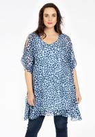 Yoek Tuniek vierkant PLUMETI | Blauw | Maat 38/40