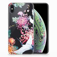 Apple iPhone Xs Max | TPU Hoesje | Bird Flowers Apple iPhone Xs Max | TPU Hoesje | Bird Flowers