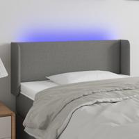 Hoofdbord LED 83x16x78/88 cm stof donkergrijs