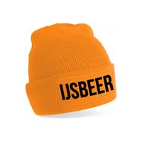 IJsbeer muts unisex one size - oranje One size  -