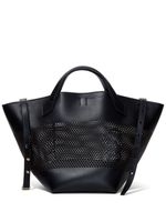 Proenza Schouler grand sac à main PS1 en cuir perforé - Noir - thumbnail