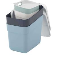 Set van 4 vuilnisbakken - KLAAR OM TE VERZAMELEN - CURVER - 5 L + 10 L + 2 x 20 L - Wit/Groen/Blauw/Grijs