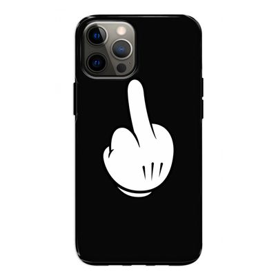 Middle finger black: iPhone 12 Pro Tough Case
