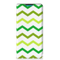 Samsung Galaxy A73 Hoesje met Magneet Zigzag Groen