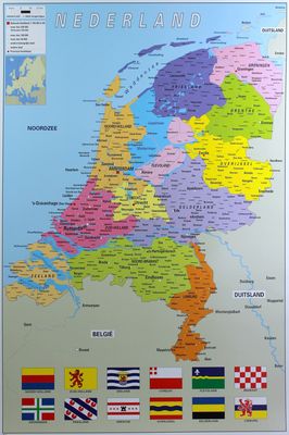 Kaart Nederland Poster 61x91.5cm Kaart Nederland Poster 61x91.5cm