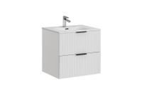 Comad Adele White badkamermeubel 60cm wit mat met witte wastafel 1 kraangat