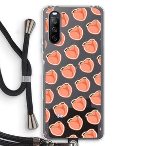 Just peachy: Sony Sony Xperia 10 III Transparant Hoesje met koord