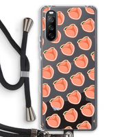 Just peachy: Sony Sony Xperia 10 III Transparant Hoesje met koord