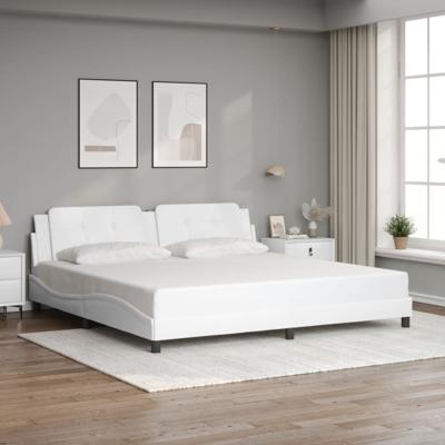 Bedframe zonder matras "Zadar" kunstleer wit 200x200 cm
