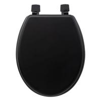 5Five Toiletbril Colors - zwart - MDF/HDF hout - universeel - standaard wc bril