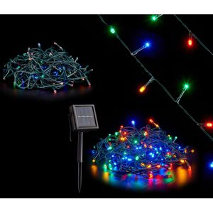 Krist+ Lichtsnoer - solar - 150 gekleurde LEDs - 750 cm   -