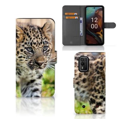 Nokia XR21 | Telefoonhoesje | Met pasjeshouder | Baby Luipaard Nokia XR21 | Telefoonhoesje | Met pasjeshouder | Baby Luipaard