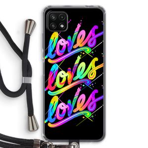 Loves: Samsung Galaxy A22 5G Transparant Hoesje met koord