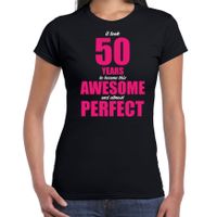It took 50 years to become this awesome verjaardag cadeau t-shirt zwart voor dames