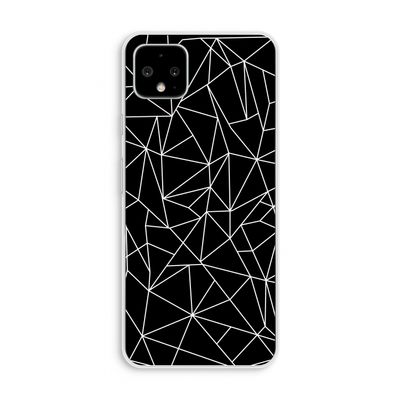 Geometrische lijnen wit: Pixel 4 XL Transparant Hoesje