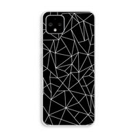 Geometrische lijnen wit: Pixel 4 XL Transparant Hoesje