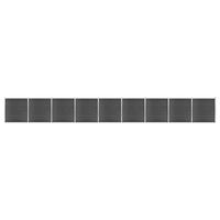 vidaXL Schuttingpanelenset 1564x186 cm HKC zwart