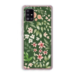 Botanical green sweet flower heaven: Samsung Galaxy A51 5G Transparant Hoesje