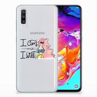 Samsung Galaxy A70 Telefoonhoesje met Naam i Can - thumbnail