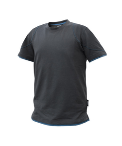 dassy t/shirt kinetic antracietgrijs/azuurblauw l