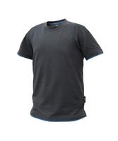 dassy t/shirt kinetic antracietgrijs/azuurblauw 2xl - thumbnail