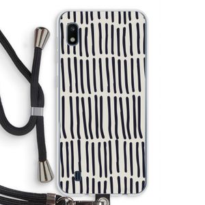 Moroccan stripes: Samsung Galaxy A10 Transparant Hoesje met koord