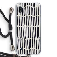 Moroccan stripes: Samsung Galaxy A10 Transparant Hoesje met koord