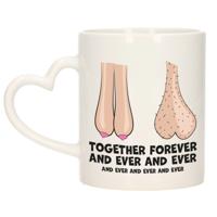 Cadeau mok voor trouw jubileum - together forever and ever - keramiek - 300 ml