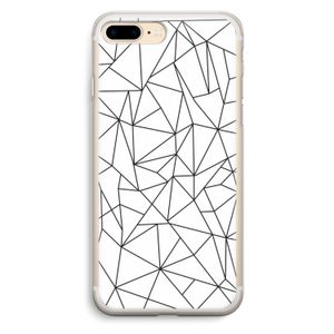 Geometrische lijnen zwart: iPhone 7 Plus Transparant Hoesje