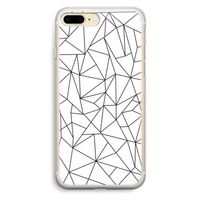 Geometrische lijnen zwart: iPhone 7 Plus Transparant Hoesje