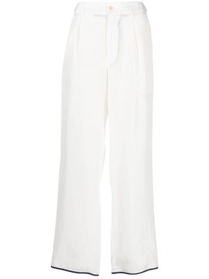 Jejia pantalon à bords contrastants - Blanc