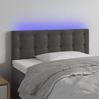 Hoofdbord LED 90x5x78/88 cm fluweel donkergrijs