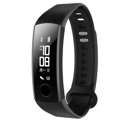 Silicone polsbandje voor vervanging voor Huawei Honor Band 3 (zwart)