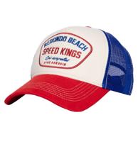 King Kerosin Redondo Beach Trucker Pet Beige & Rood
