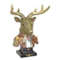 A RESIN FIGURINE OF A DEER