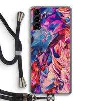 Pink Orchard: Samsung Galaxy S21 Plus Transparant Hoesje met koord