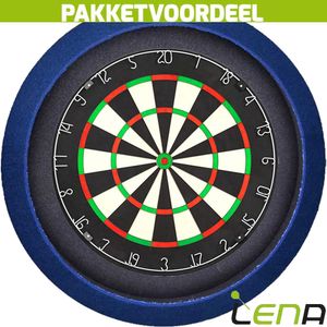 Lena Professional Dartbord + Lena Dartbord Verlichting Basic Blauw